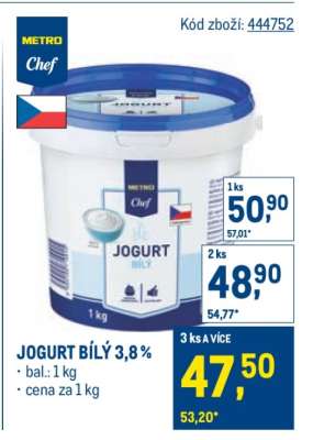 JOGURT BÍLÝ 3,8%