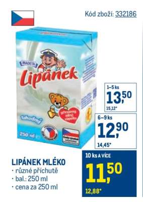 Lipánek mléko