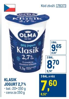 Klasik jogurt 2,7 %