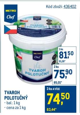 Tvaroh polotučný