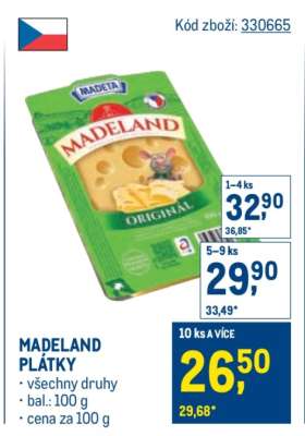 Madeland plátky