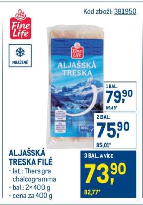 Aljašská treska filé