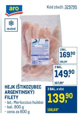 Hejk (Štikozubec argentinský), filety