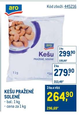 Kešu pražené solené