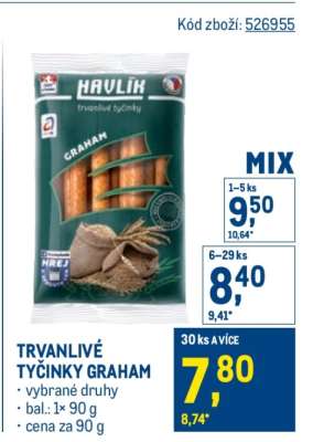 TRVANLIVÉ TYČINKY GRAHAM