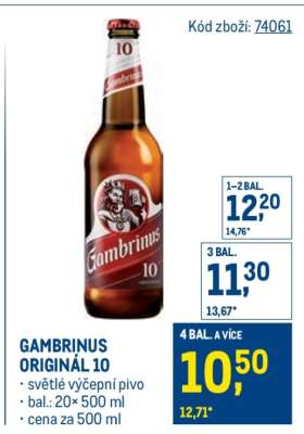 Gambrinus Originál 10