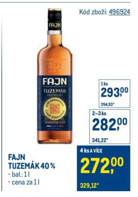 FAJN TUZEMÁK 40 %