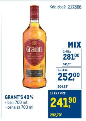 Grant’s 40 %