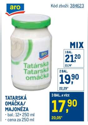 Tatarská omáčka, Majonéza