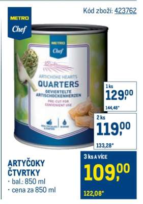 ARTYČOKY ČTVRTKY