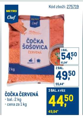 Čočka červená