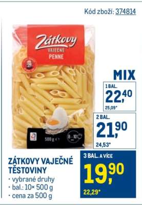 Zátkovy vaječné těstoviny