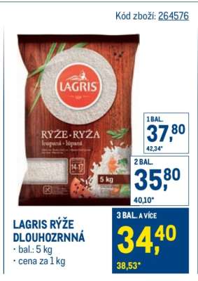 Lagris rýže dlouhozrnná