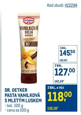 Dr. Oetker pasta vanilková s mletým luskem