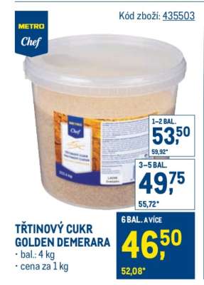 Třtinový cukr Golden Demerara