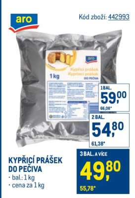 Kypřicí prášek do pečiva