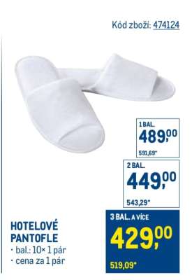 HOTELOVÉ PANTOFLE