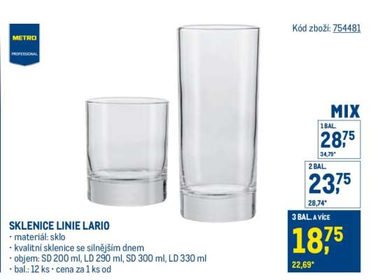 SKLENICE LINIE LARIO