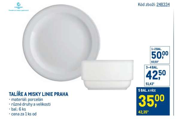 TALÍŘE A MISKY LINIE PRAHA