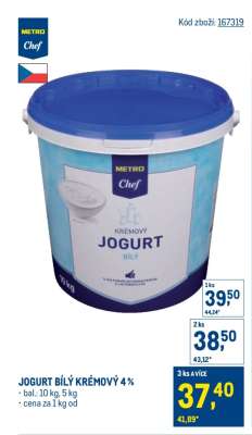 JOGURT BÍLÝ KRÉMOVÝ 4 %