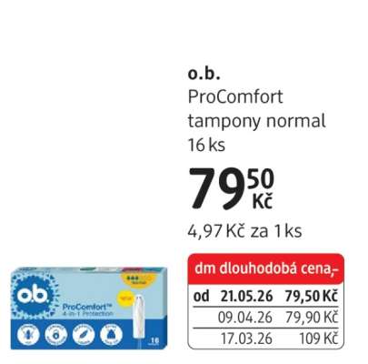 o.b. ProComfort tampony normal 16 ks