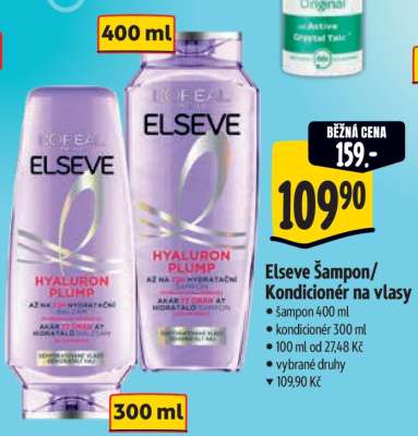 Elseve Šampon, Kondicionér na vlasy