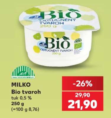 MILKO Bio tvaroh