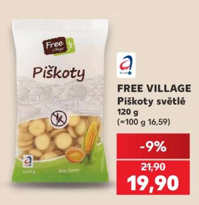 FREE VILLAGE Piškoty světlé
