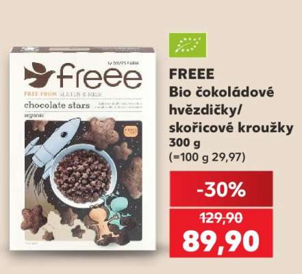 FREEE Bio čokoládové hvězdičky/skořicové kroužky 300 g