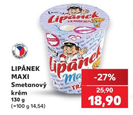 LIPÁNEK MAXI Smetanový krém