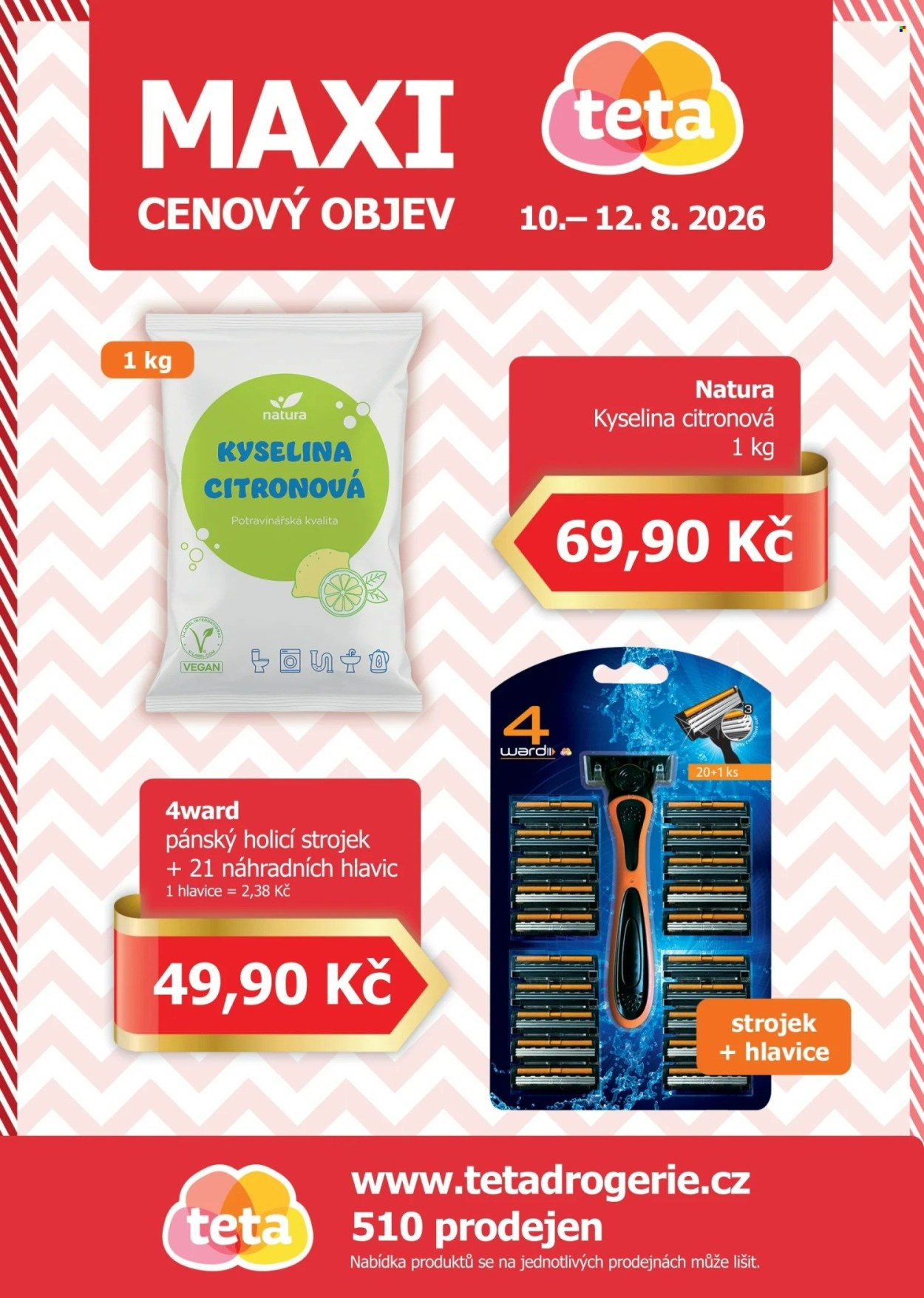 Leták Teta drogerie - 10.8.2026 - 12.8.2026. Strana 1