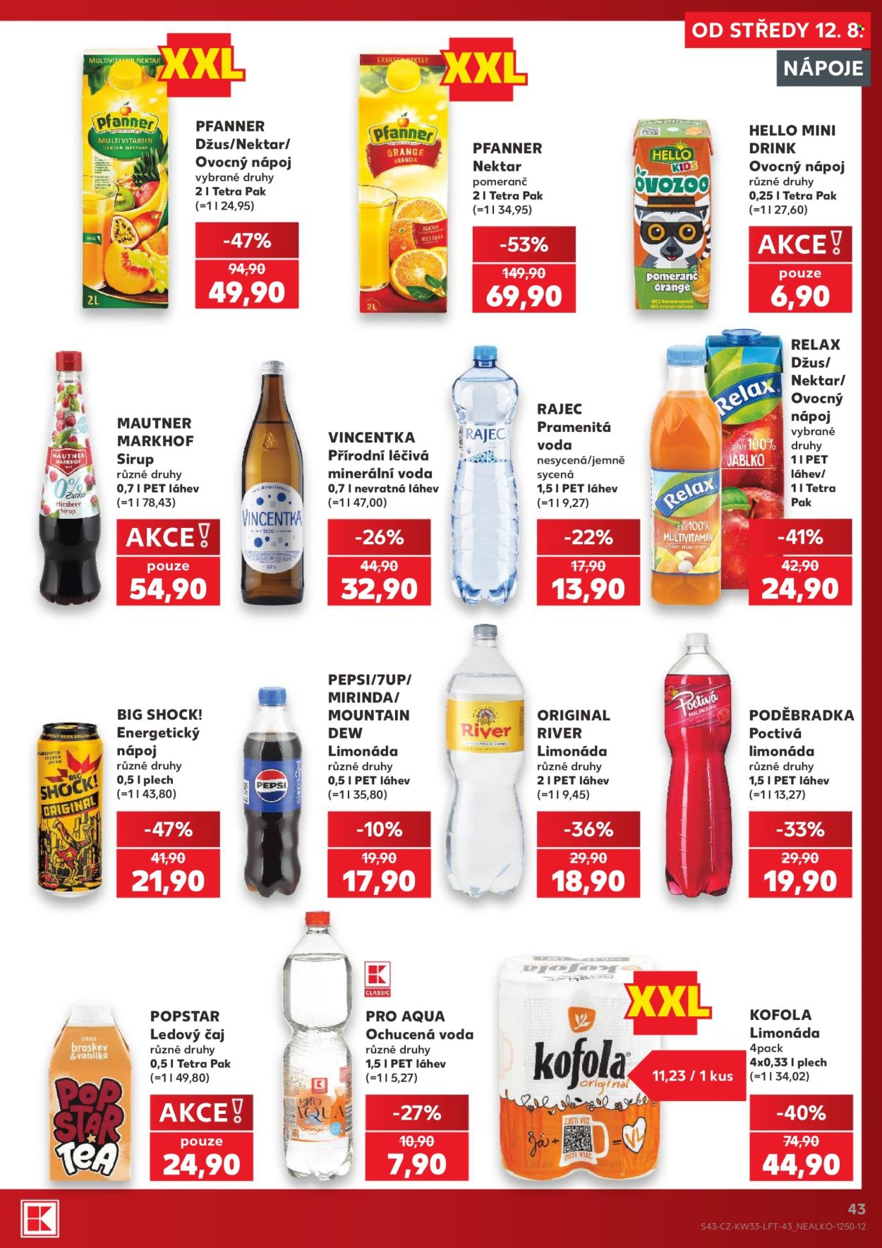 Leták Kaufland - 12.8.2026 - 18.8.2026. Strana 43