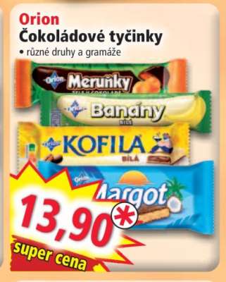 Orion čokoládové tyčinky