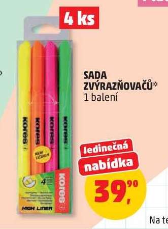 Sada zvýrazňovačů