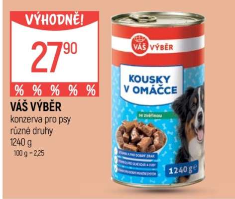 VÁŠ VÝBĚR Konzerva pro psy