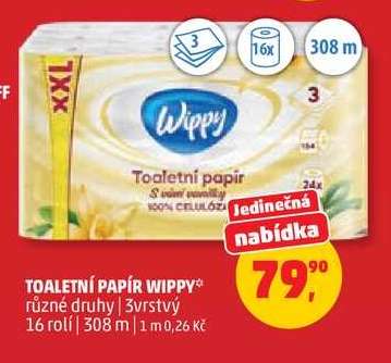 TOALETNÍ PAPÍR WIPPY*
