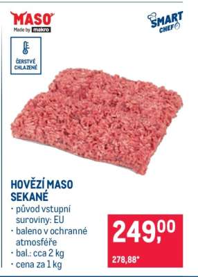 HOVĚZÍ MASO SEKANÉ