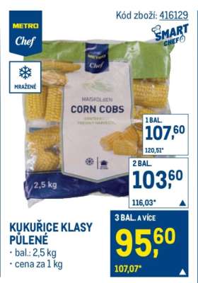 Kukuřice klasy půlené