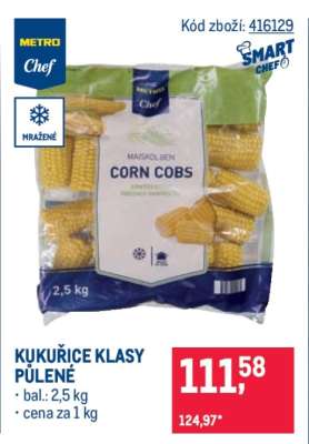Kukuřice klasy půlené