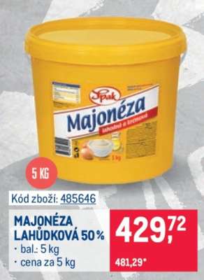 MAJONÉZA LAHŮDKOVÁ 50 %