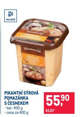 PIKANTNÍ SÝROVÁ POMAZÁNKA S ČESNEKEM