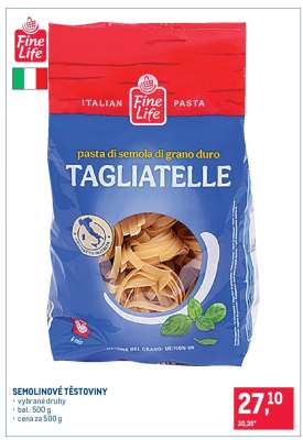 Semolinové těstoviny