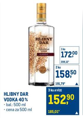 HLIBNY DAR Vodka 40%