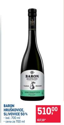 BARON HRUŠKOVICE, SLIVOVICE 50 %