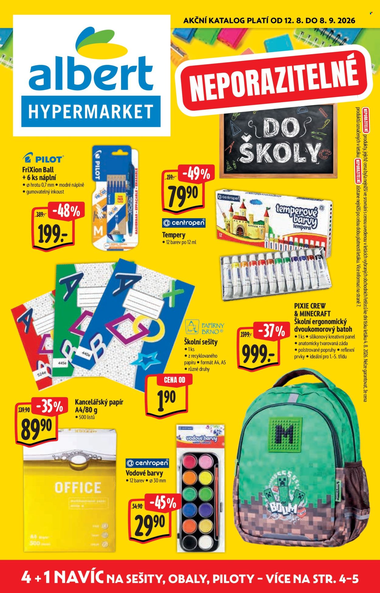 Leták Albert Hypermarket - 12.8.2026 - 8.9.2026. Strana 1