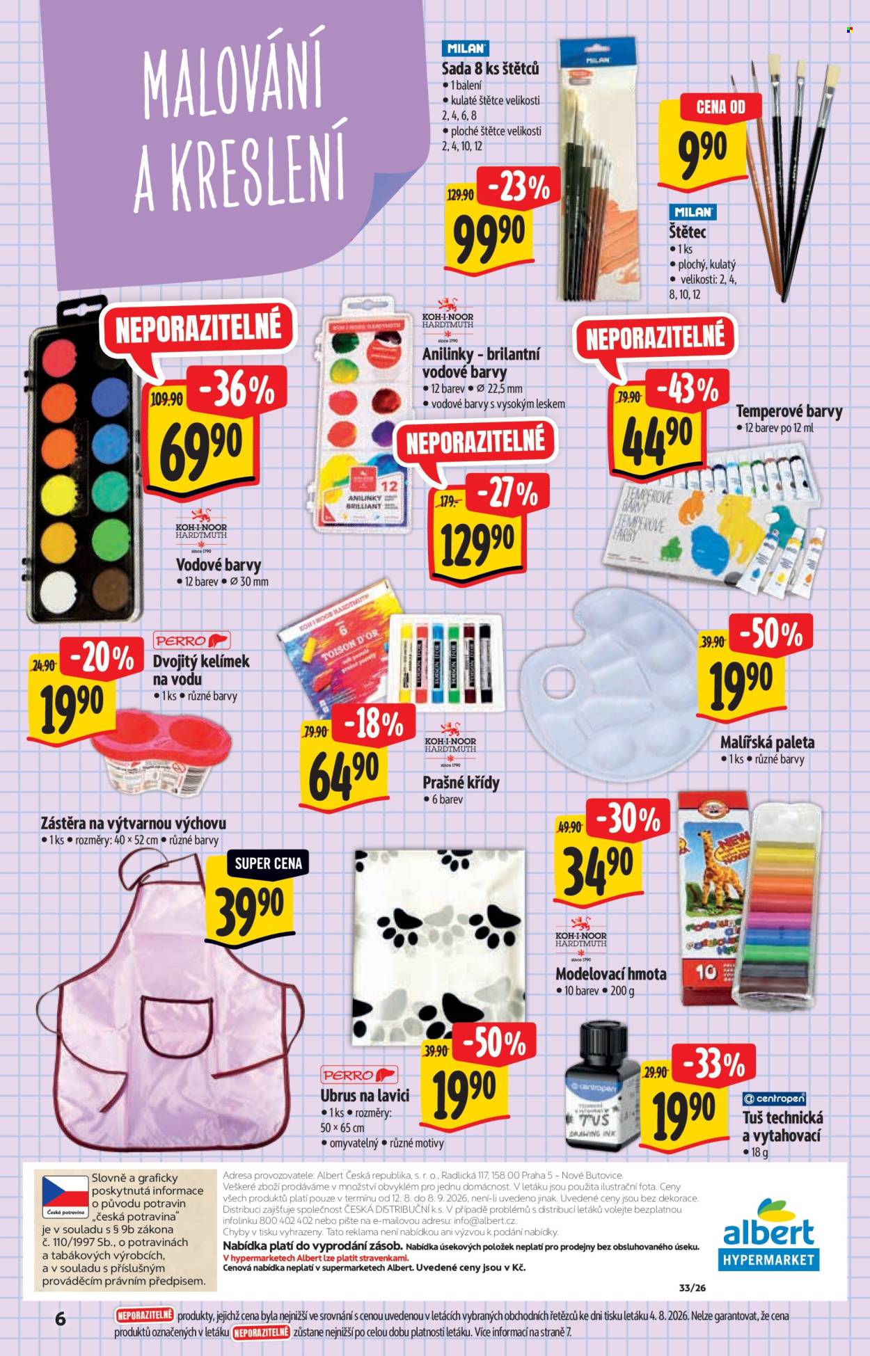 Leták Albert Hypermarket - 12.8.2026 - 8.9.2026. Strana 6