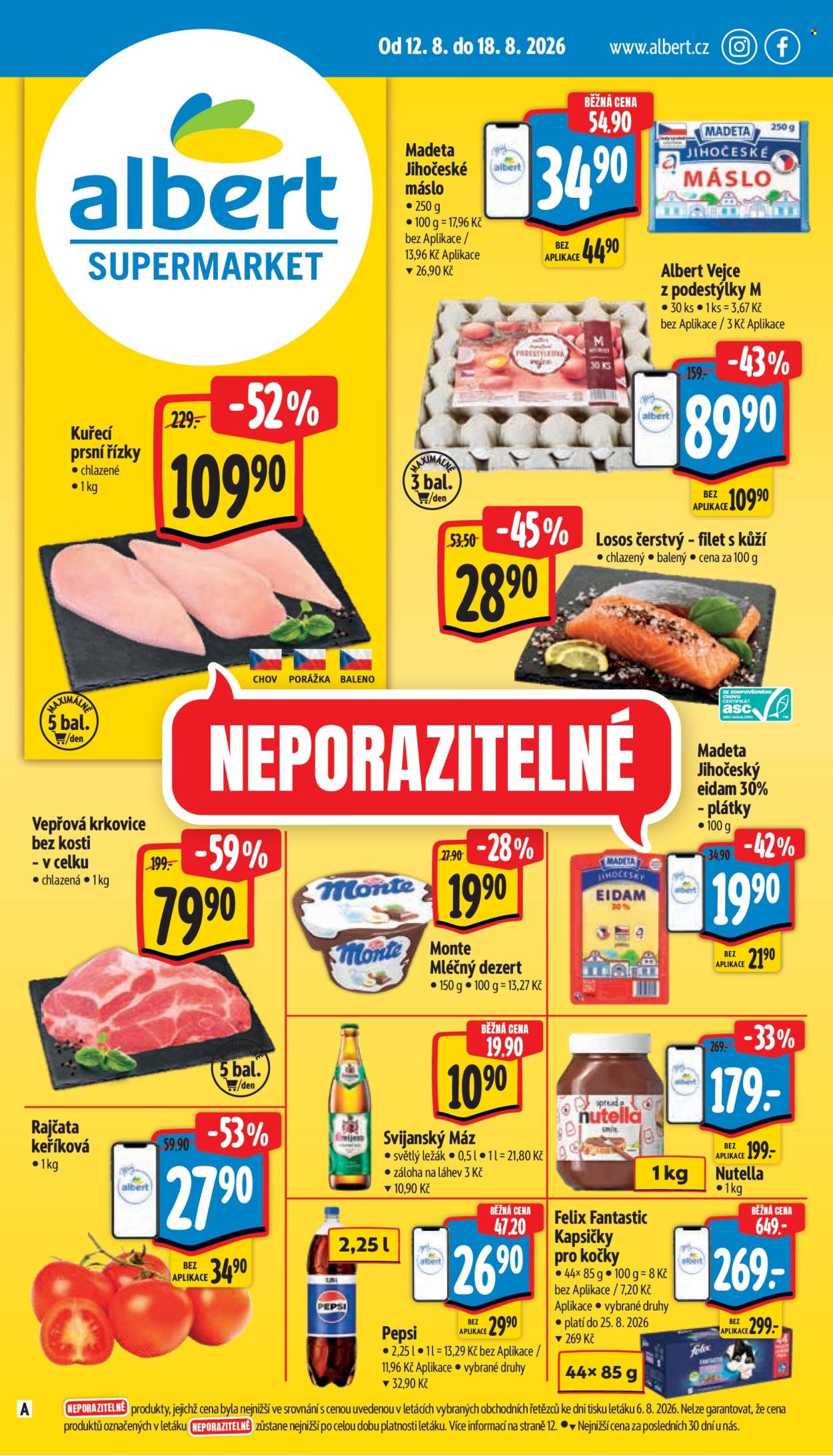 Leták Albert Supermarket - 12.8.2026 - 18.8.2026. Strana 1