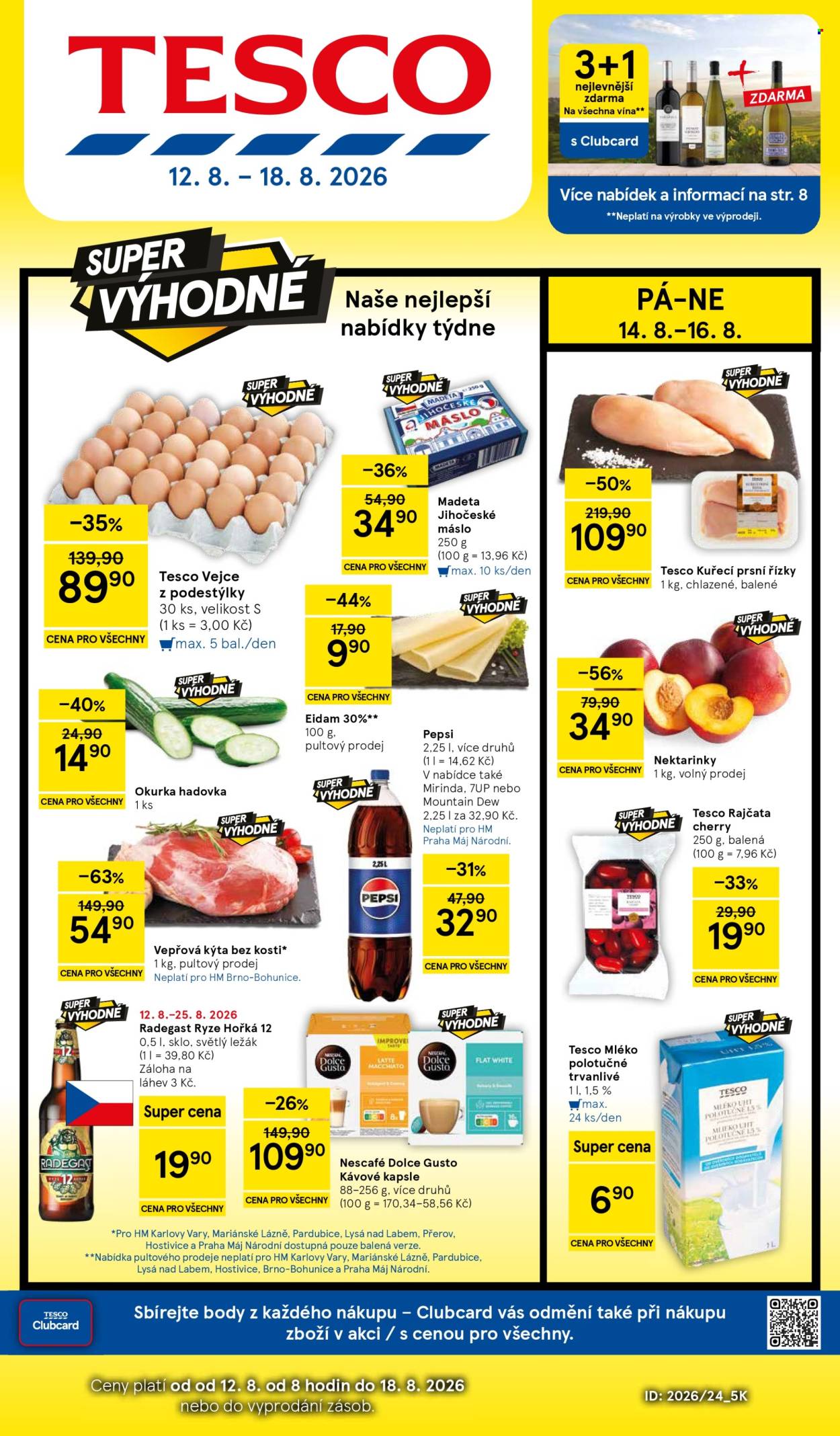 Leták TESCO - 12.8.2026 - 18.8.2026. Strana 1