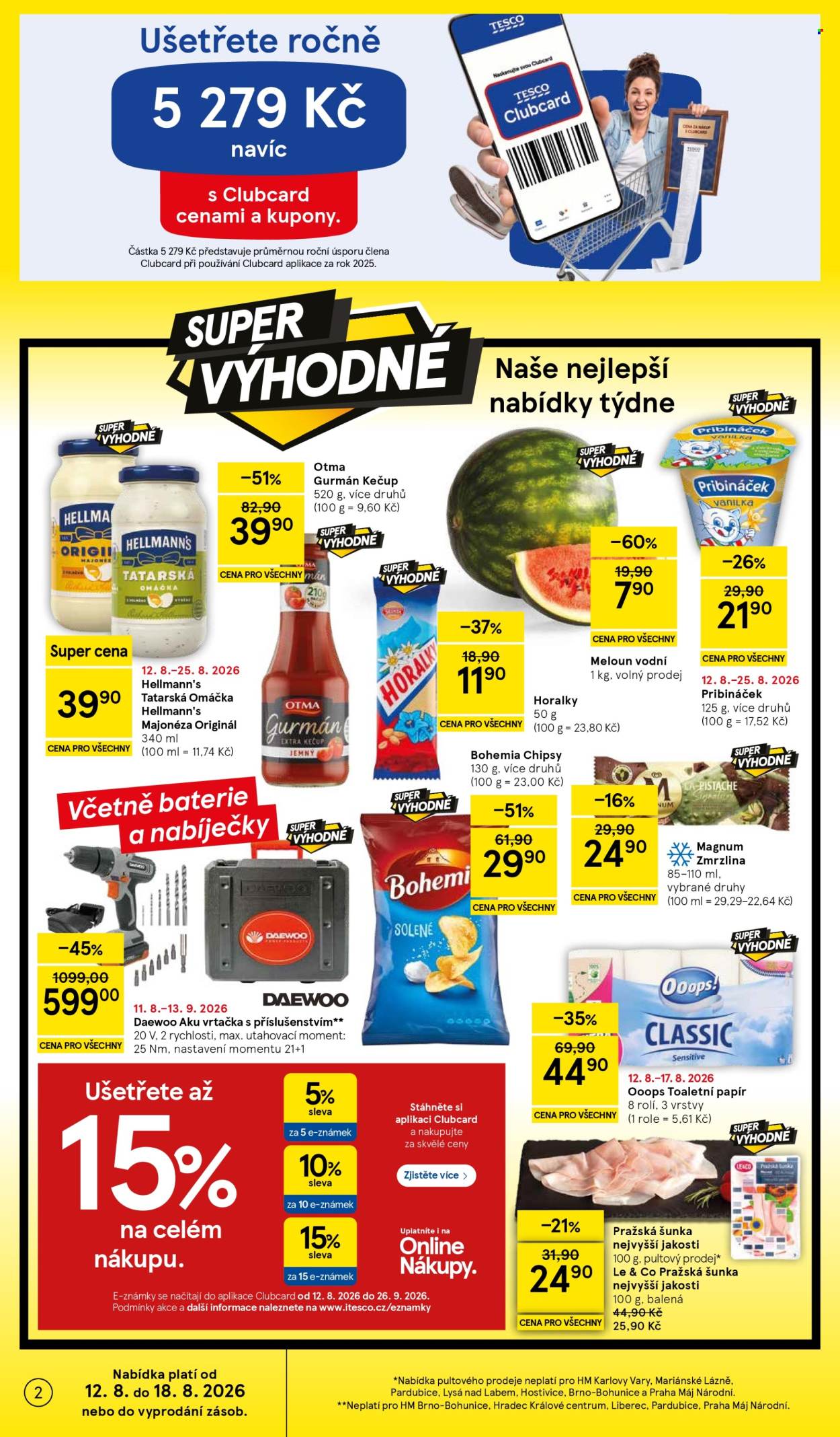 Leták TESCO - 12.8.2026 - 18.8.2026. Strana 2