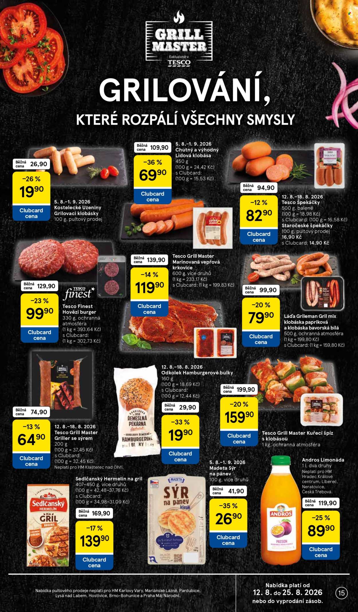 Leták TESCO - 12.8.2026 - 18.8.2026. Strana 15